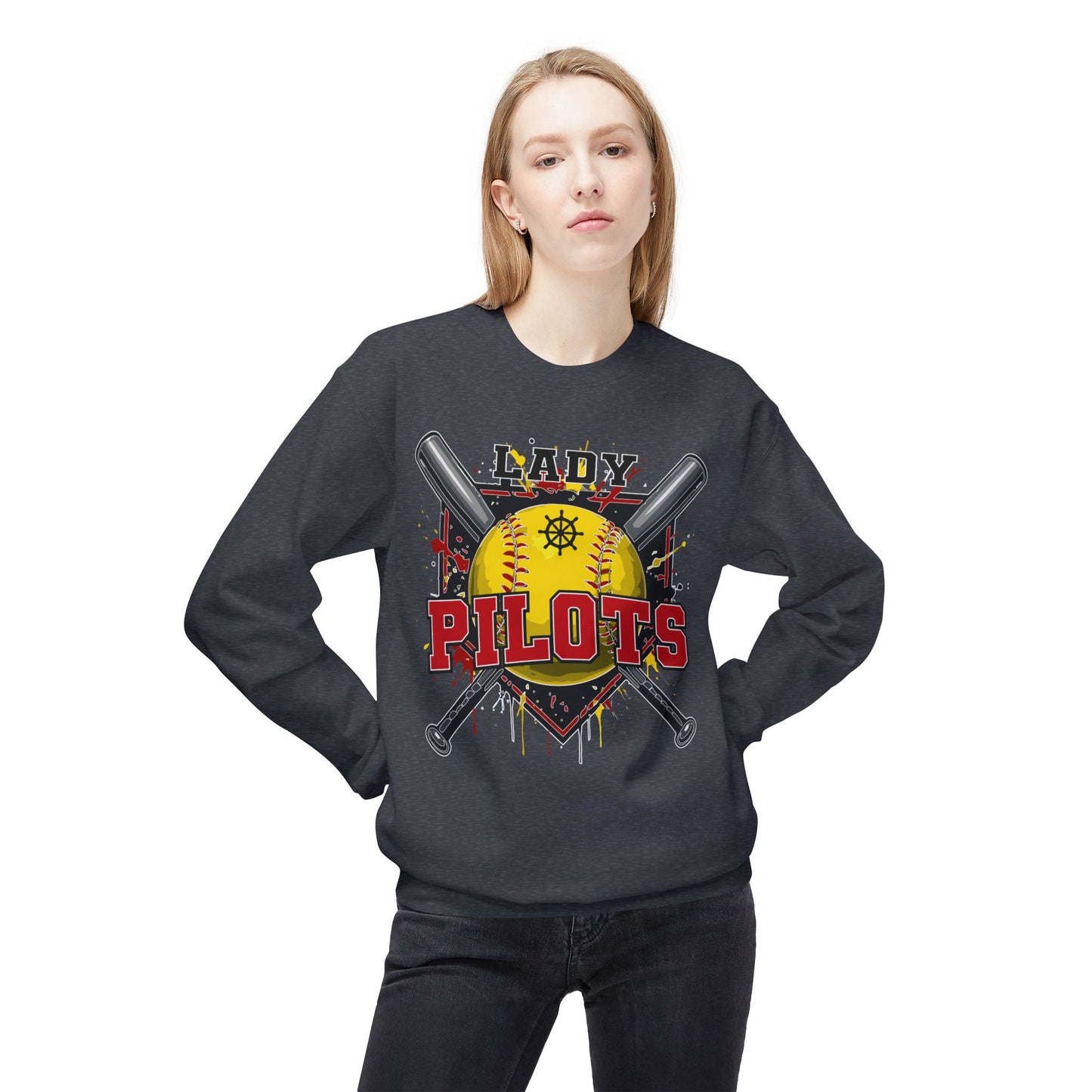 GLITTER VERSION - River Lady Pilots Softball 2 Sweatshirt