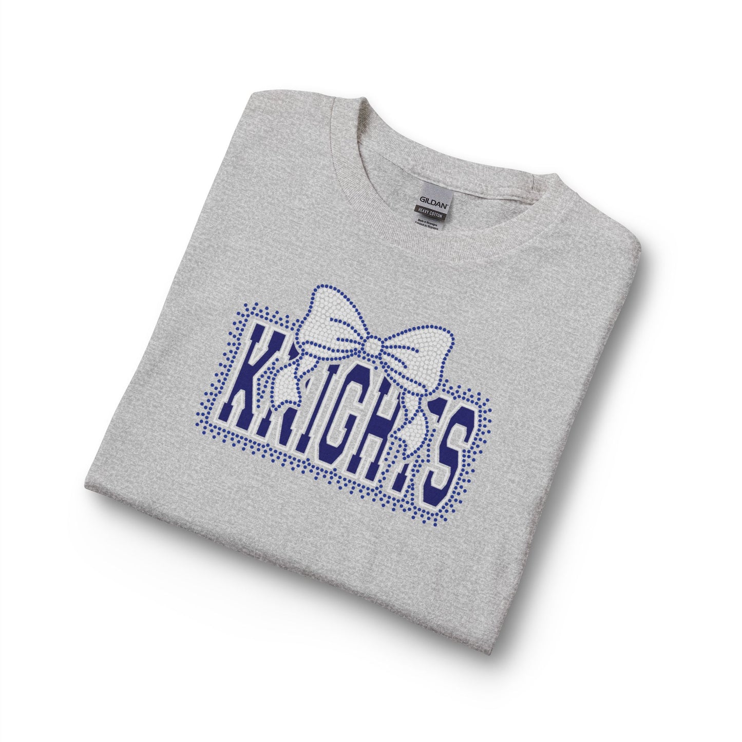 Knights Bow Long Sleeve Tee – Rhinestones / Glitter Vinyl