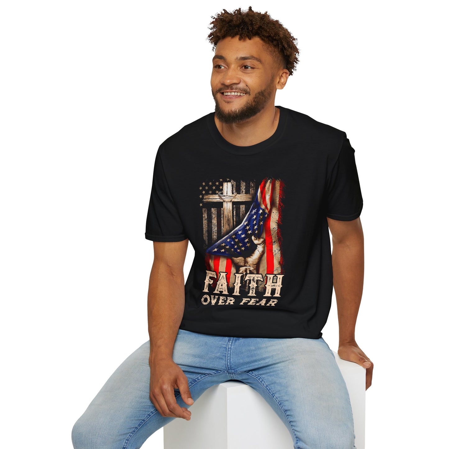 Faith Over Fear American Flag 1 T-Shirt