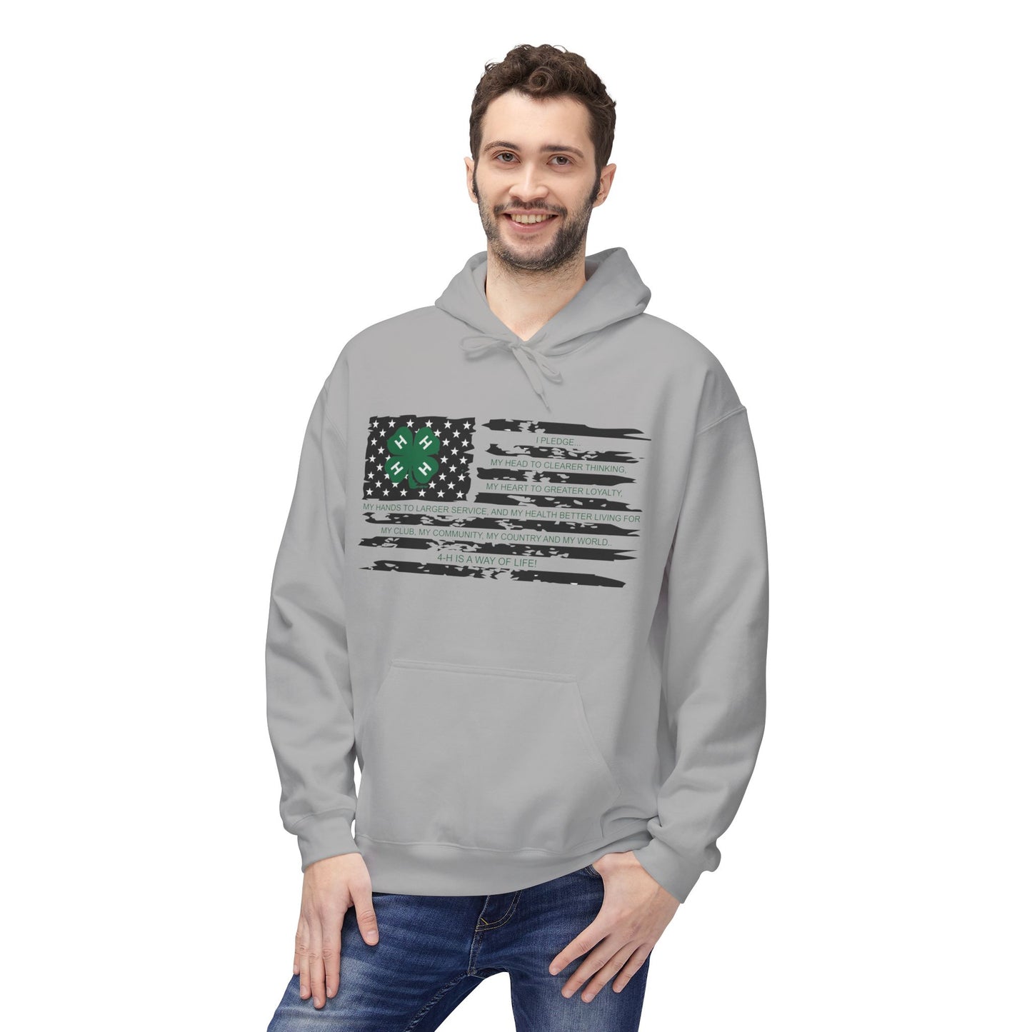 4-H PLEDGE American Flag - Hoodie