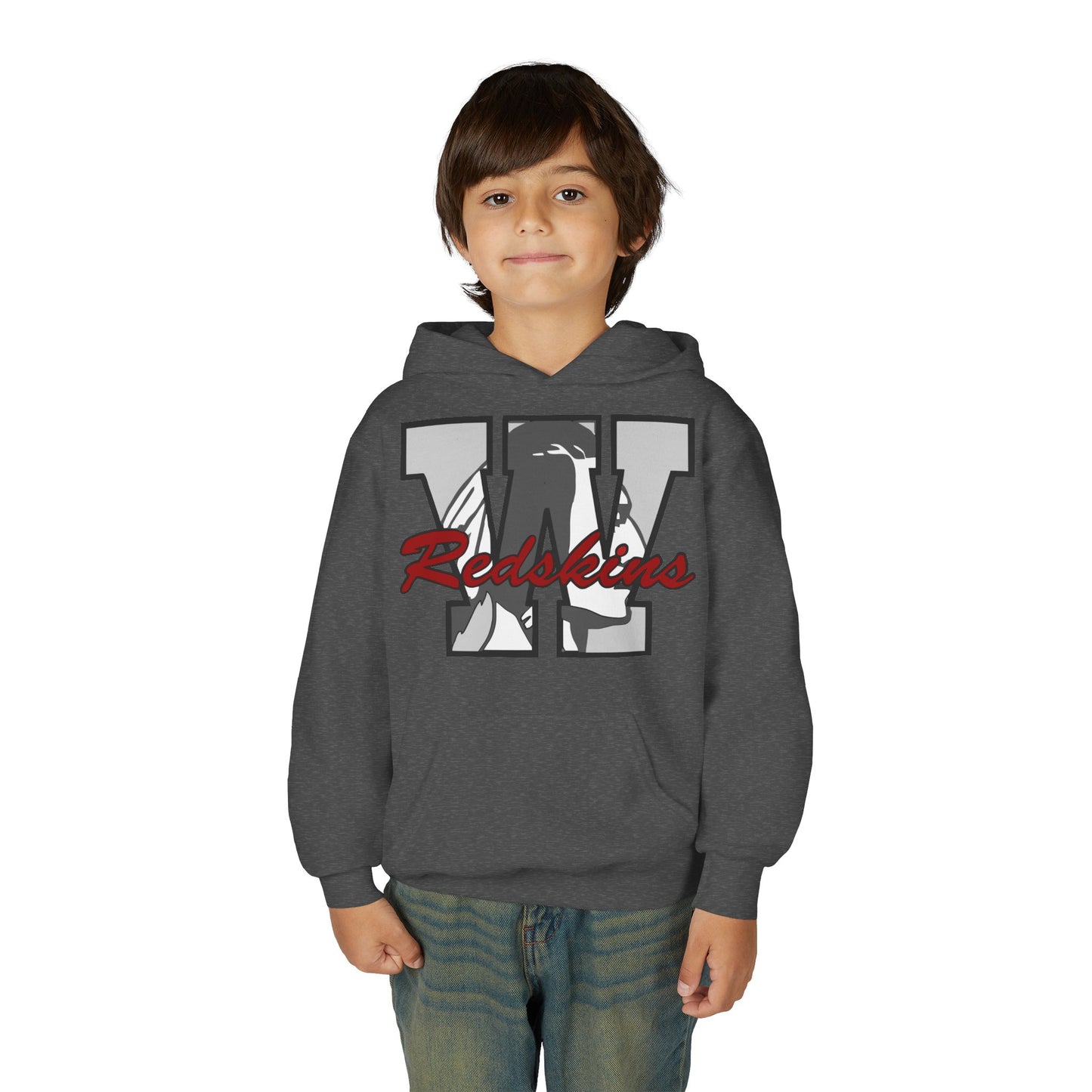 Woodsfield Redskins Letter Youth Hoodie