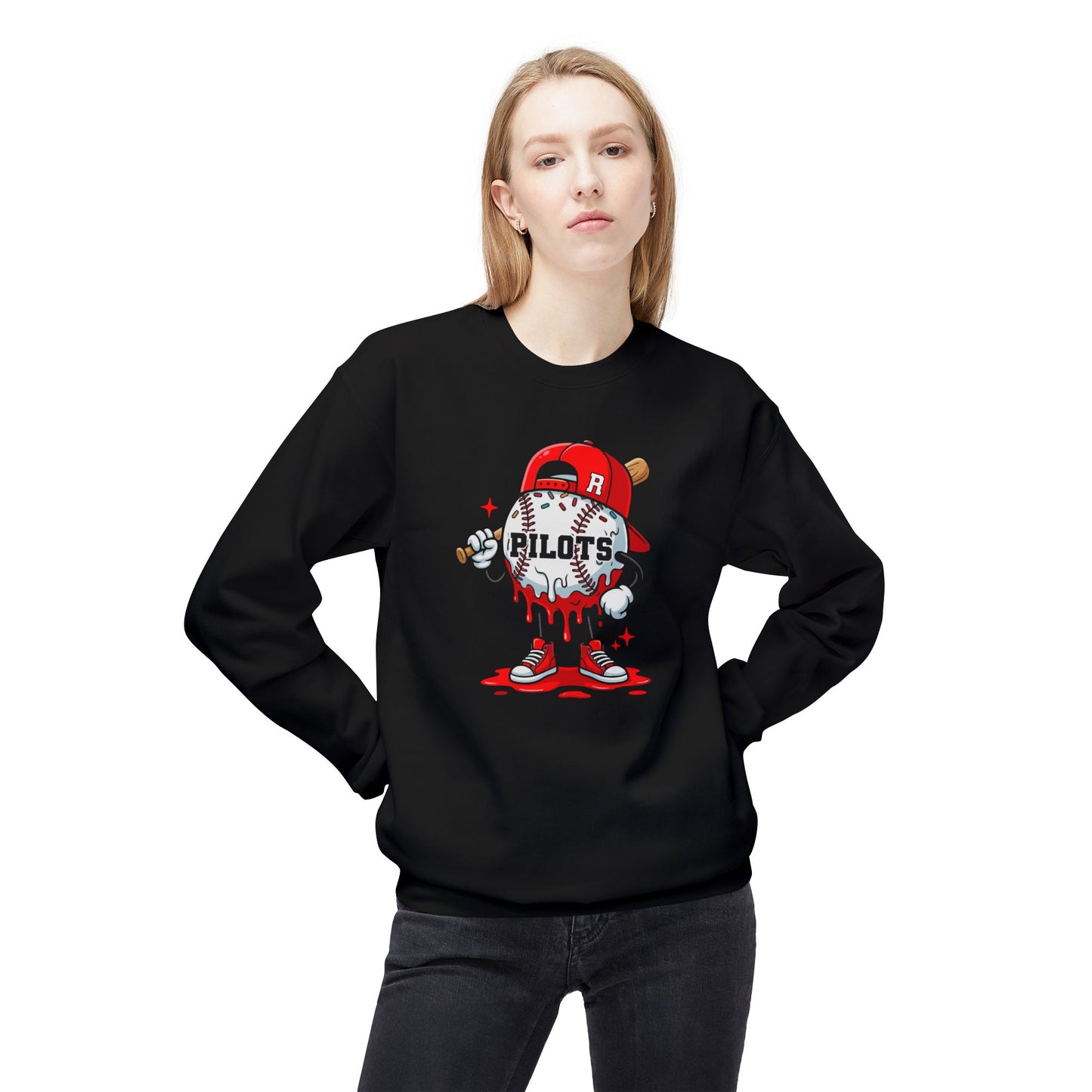 Pilots Baseball Man Crewneck Sweatshirt