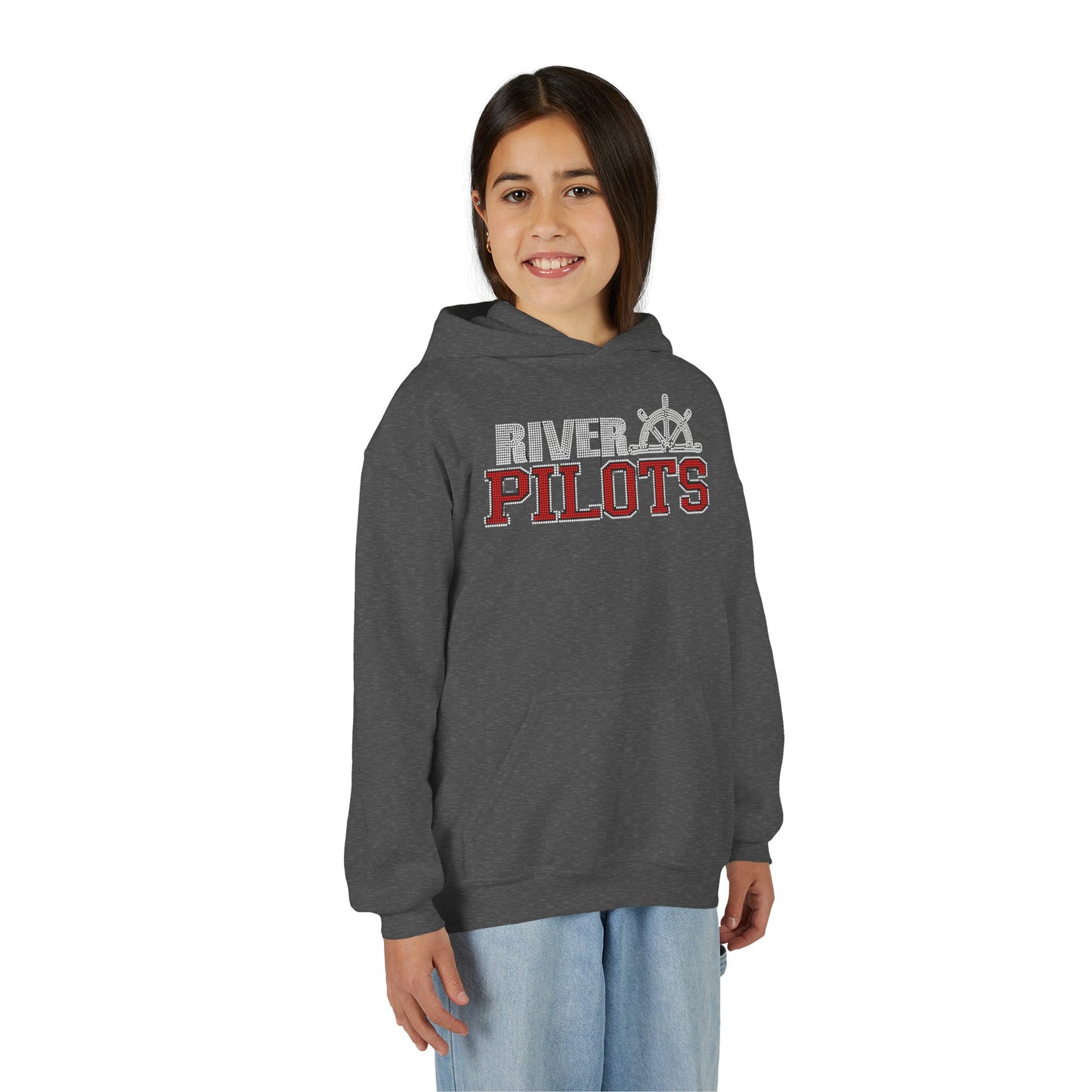 River Pilots Youth Hoodie – RHINESTONE DESIGN!