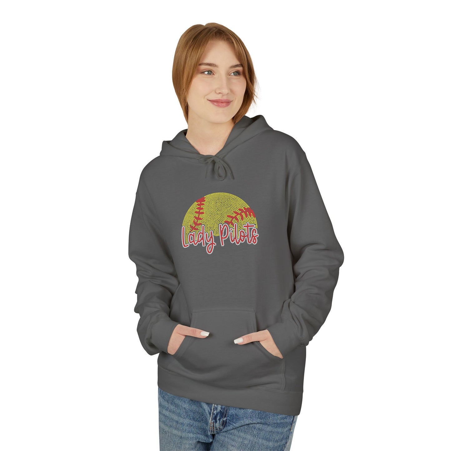 Lady Pilots Softball Hoodie - Rhinestones