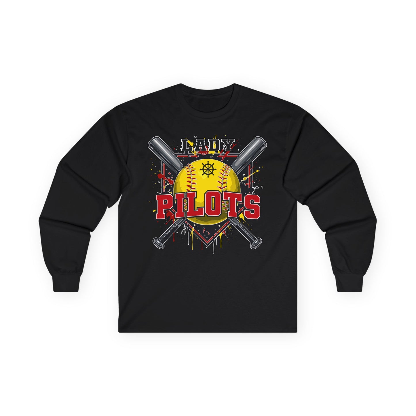 GLITTER VERSION - River Lady Pilots Softball 2 Long Sleeve Tee