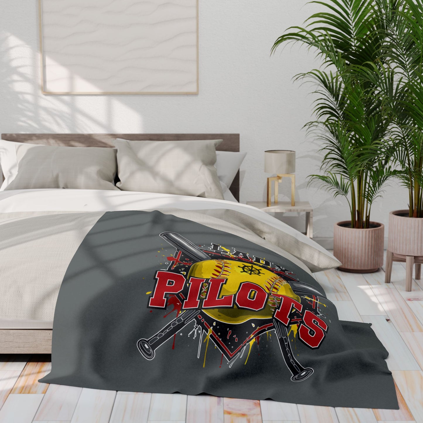 Lady Pilots Softball 1 - Soft Fleece Blanket
