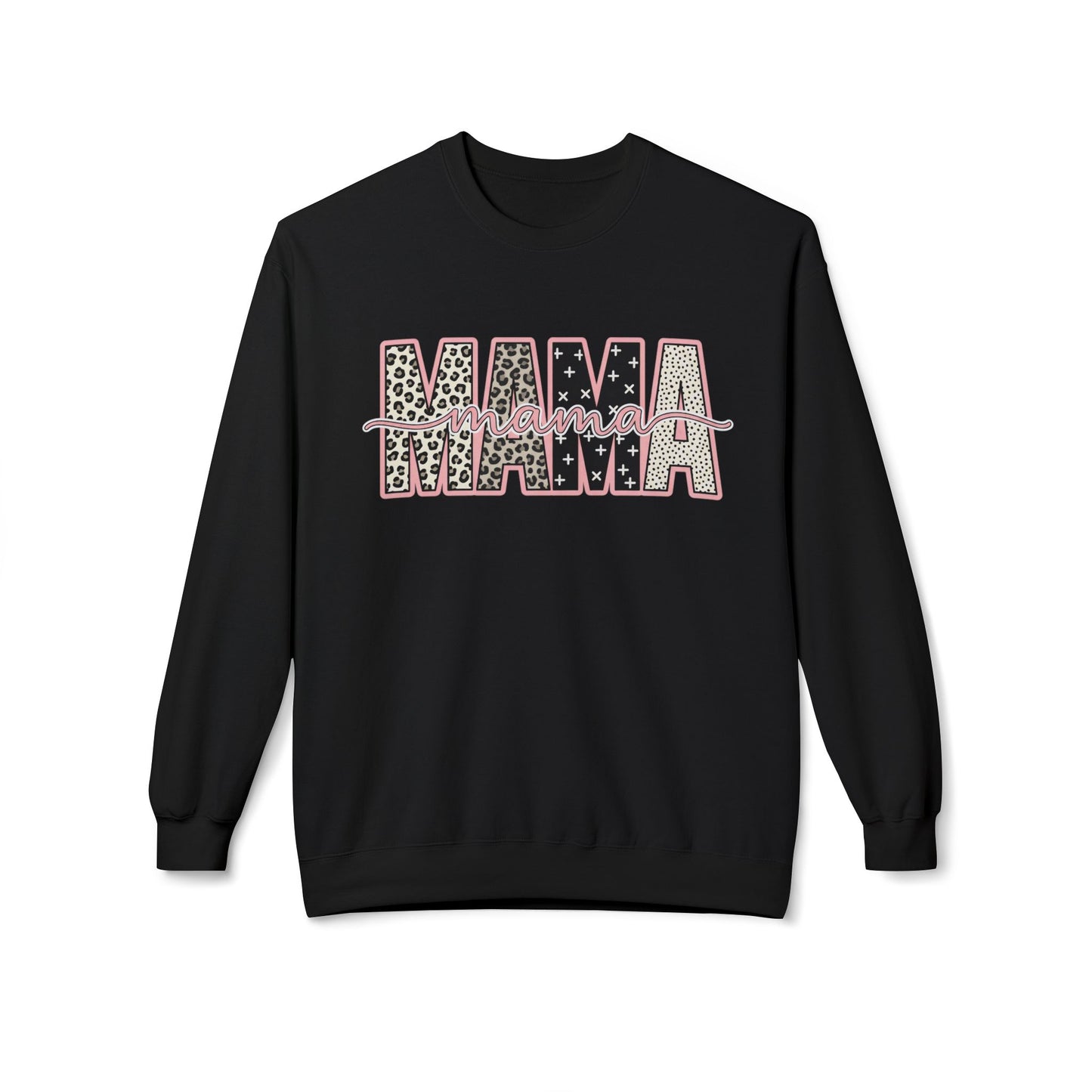 MAMA Leopard Floral Crewneck Sweatshirt