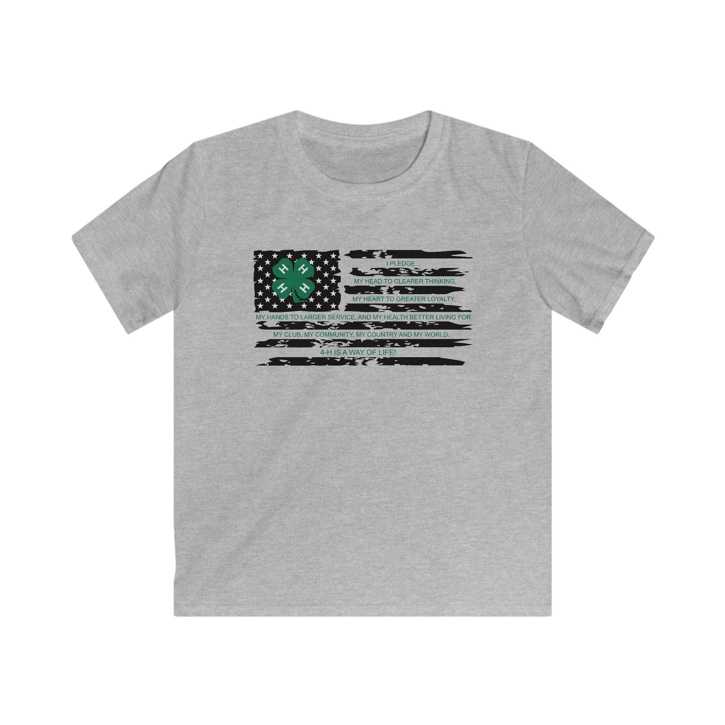 4-H PLEDGE American Flag - Youth T-Shirt