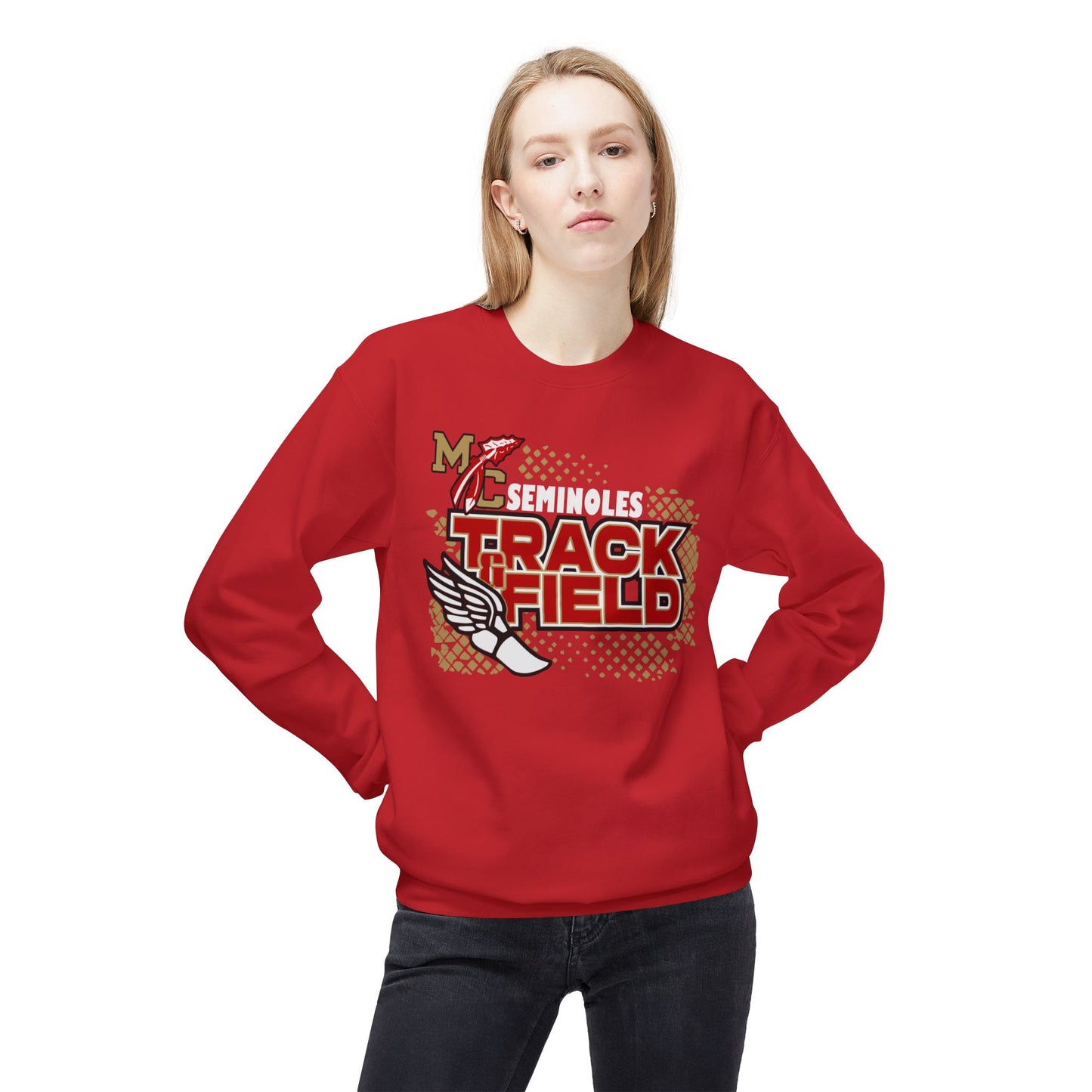 Seminoles Track & Field Crewneck Sweatshirt - Red