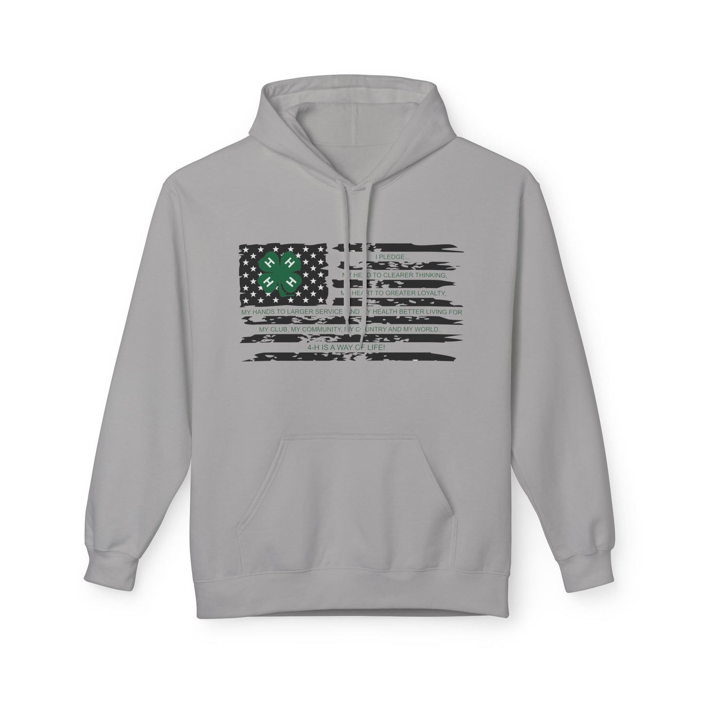 4-H PLEDGE American Flag - Hoodie