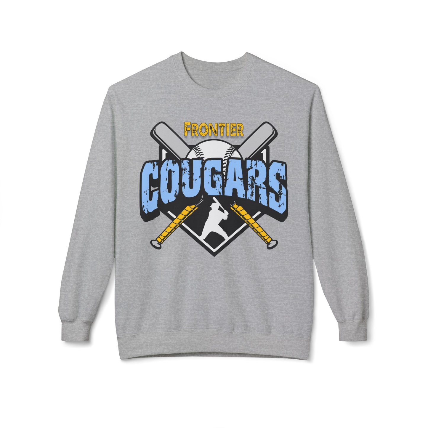 Frontier Cougars Baseball 2 Crewneck Sweatshirt