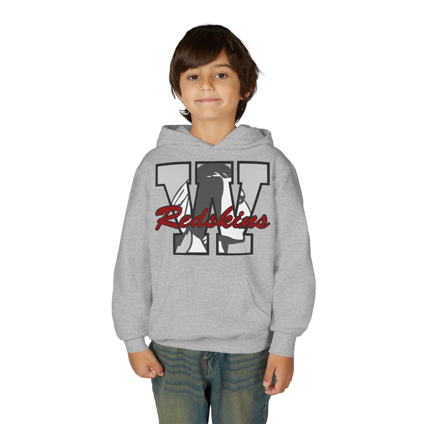 Woodsfield Redskins Letter Youth Hoodie