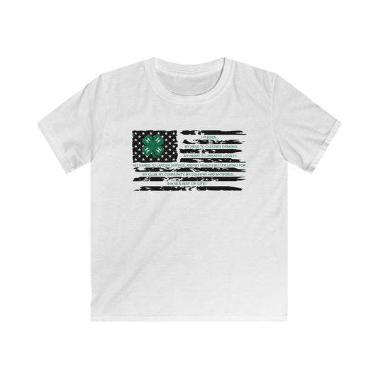 4-H PLEDGE American Flag - Youth T-Shirt