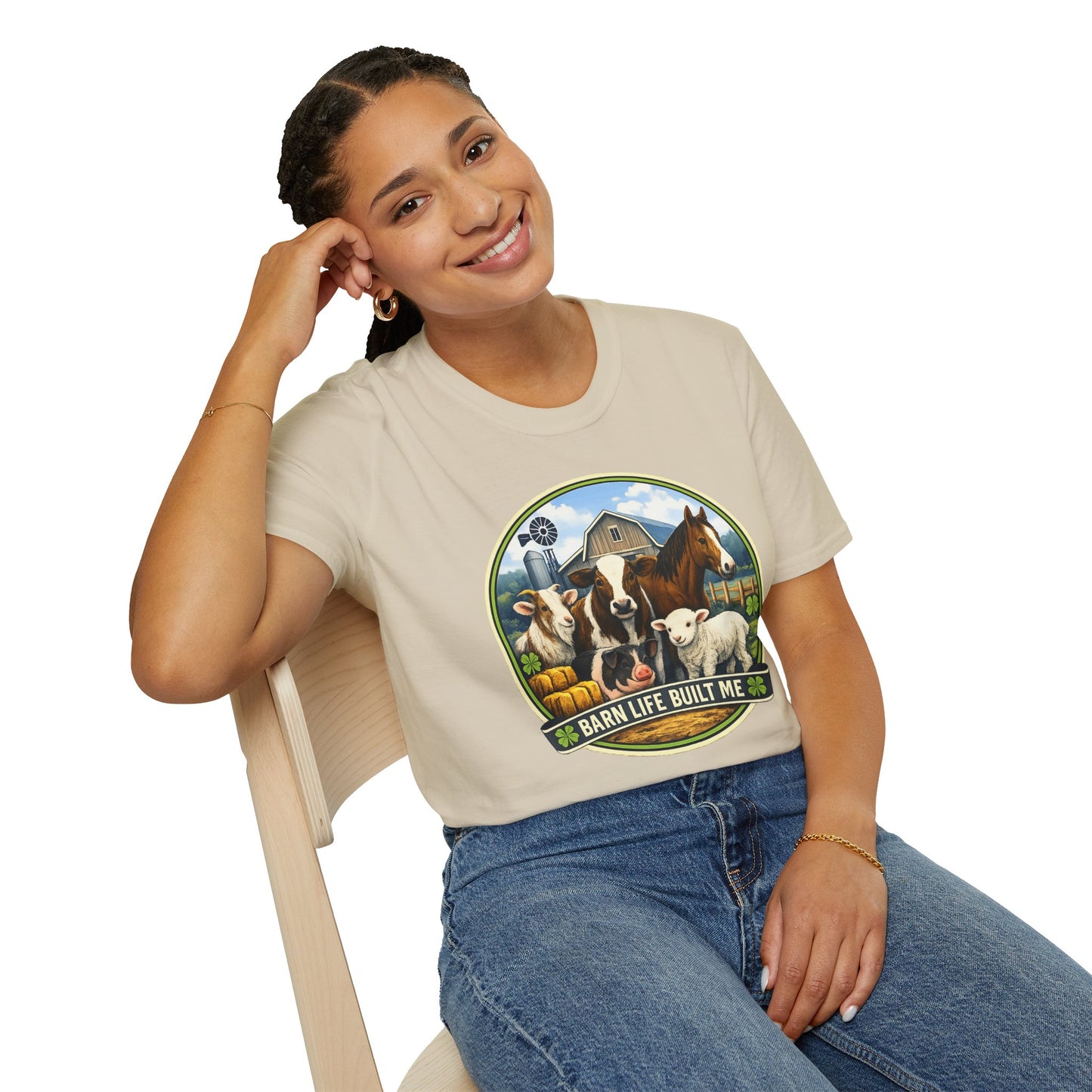 BARN LIFE BUILT ME - Large Animals - Unisex T-Shirt