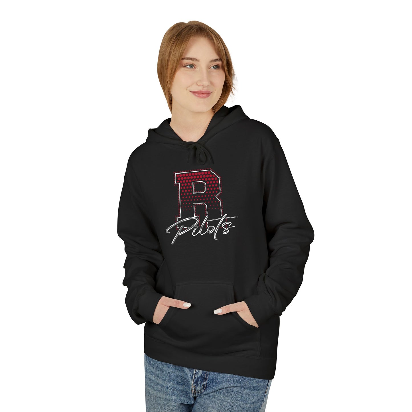 River Pilots Hoodie – RHINESTONE R & GLITTER DESIGN!