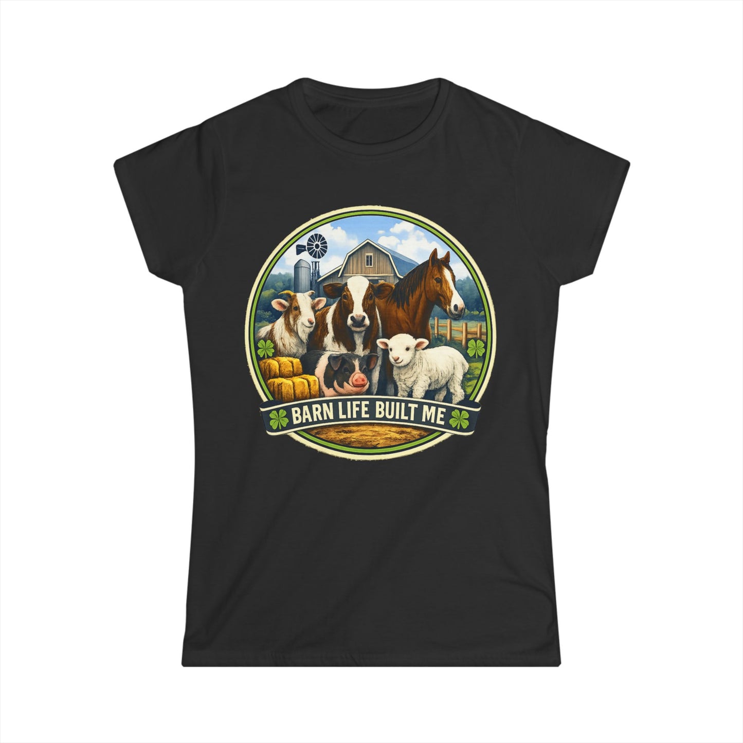 BARN LIFE BUILT ME- Large Animals - Women's T-Shirt