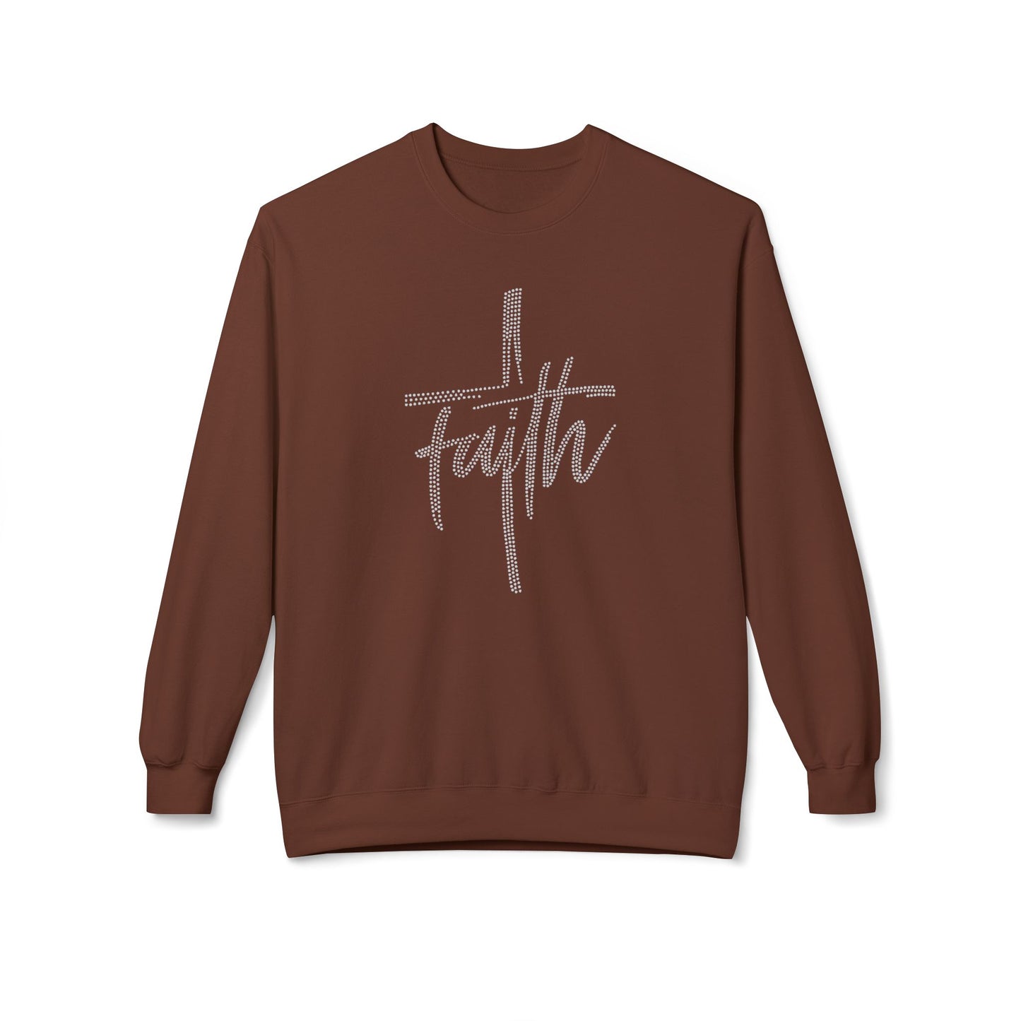 Faith Cross Crewneck Sweatshirt — Rhinestones