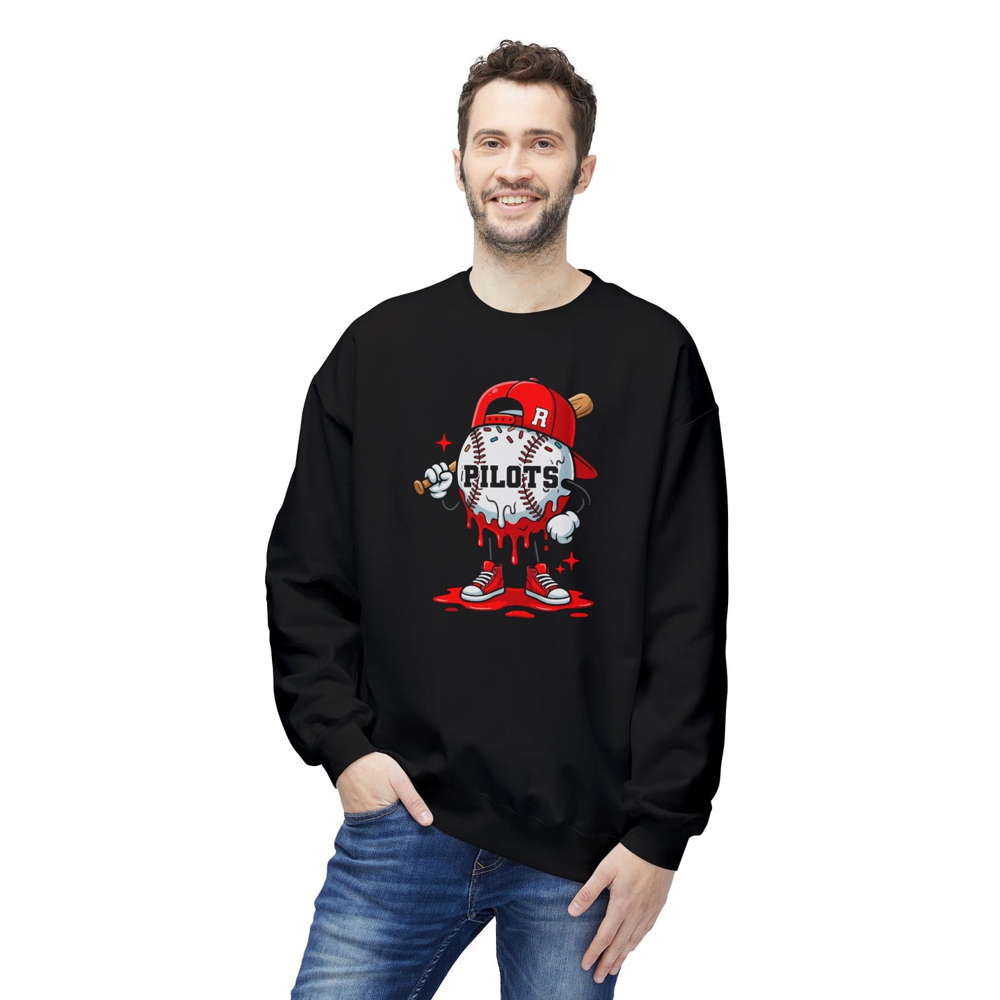 Pilots Baseball Man Crewneck Sweatshirt