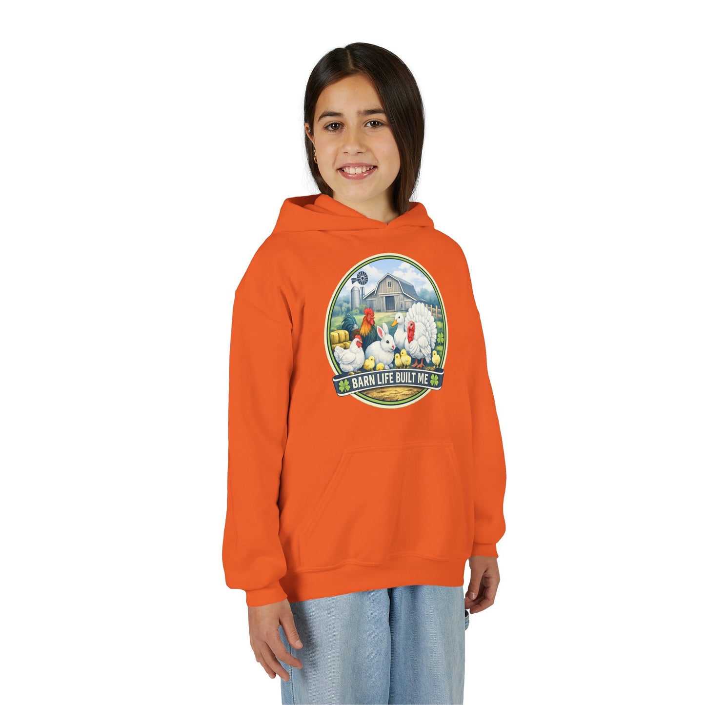 BARN LIFE BUILT ME - Small Animals - Youth Hoodie
