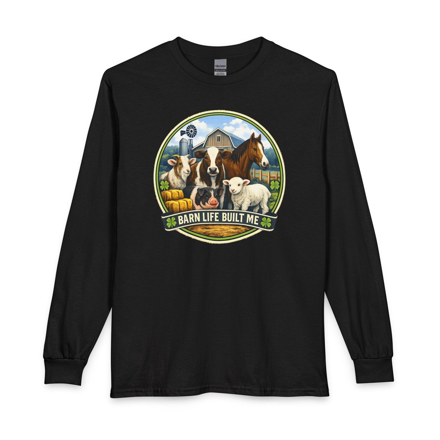 BARN LIFE BUILT ME - Large Animals - Long Sleeve T-Shirt