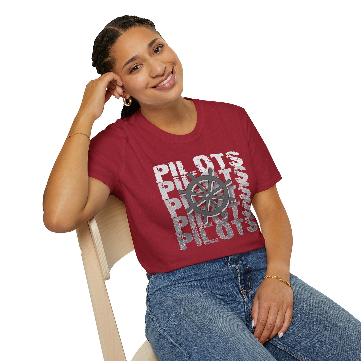 Pilots Stacked Wheel Unisex T-Shirt