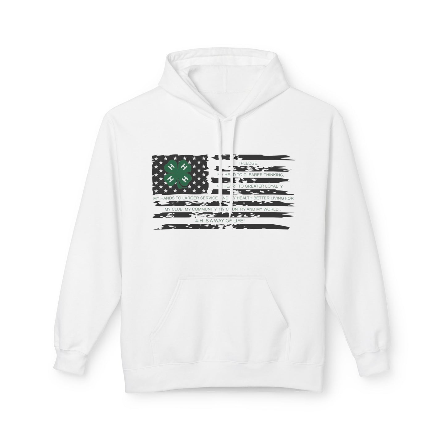 4-H PLEDGE American Flag - Hoodie