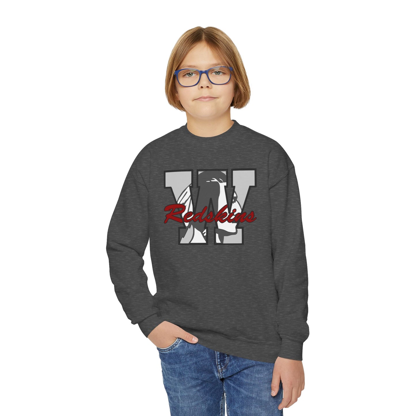 Woodsfield Redskins Letter Youth Sweatshirt