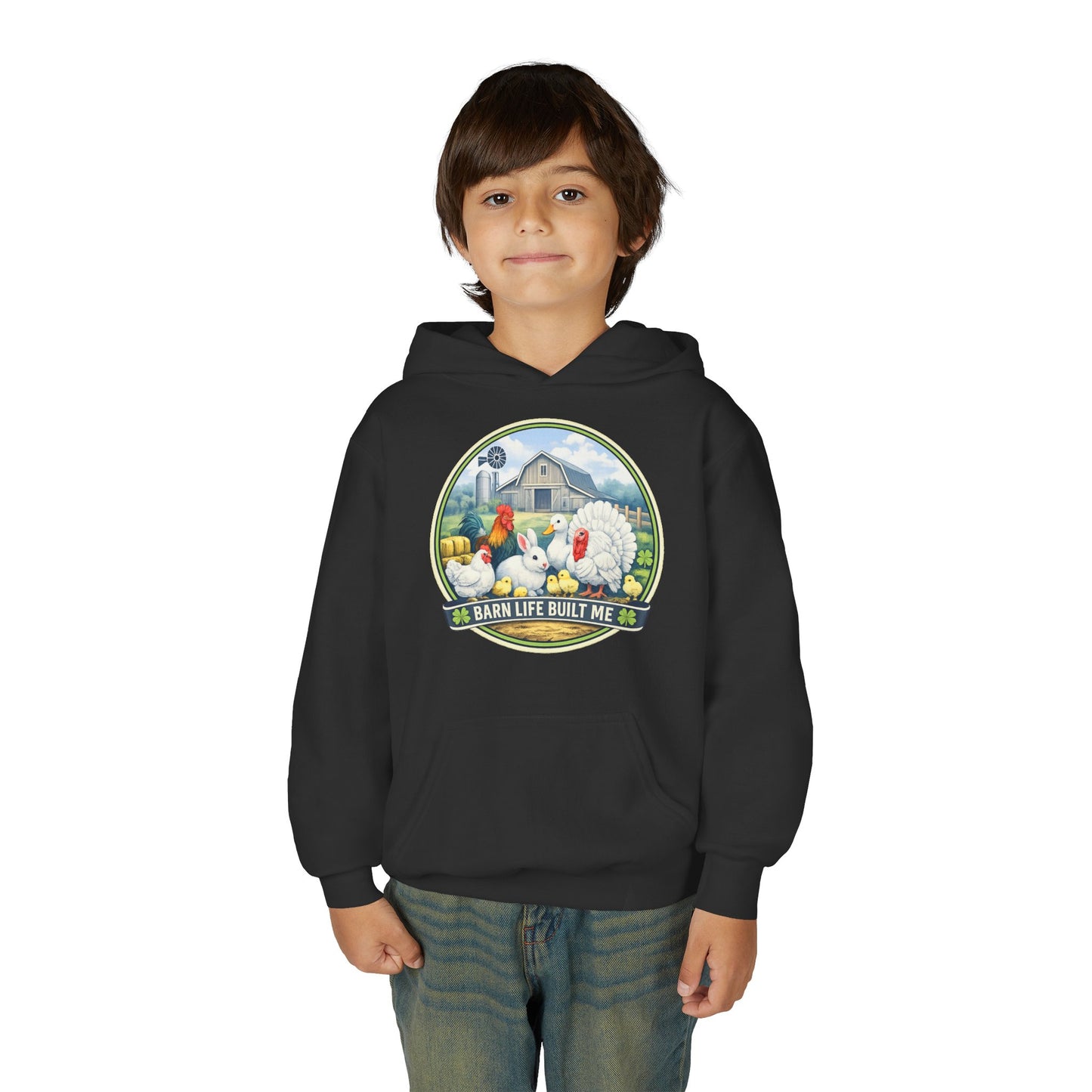 BARN LIFE BUILT ME - Small Animals - Youth Hoodie