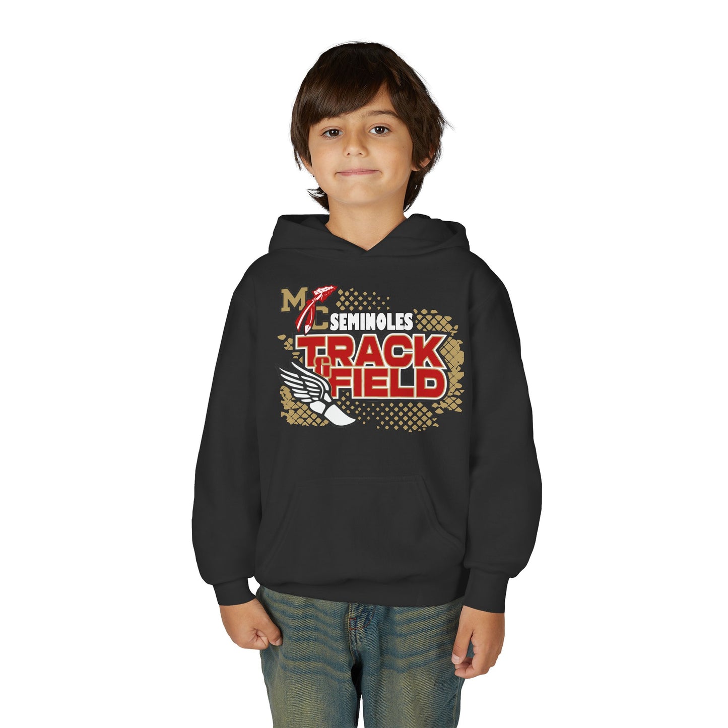 Seminoles Track & Field Youth Hoodie — Black