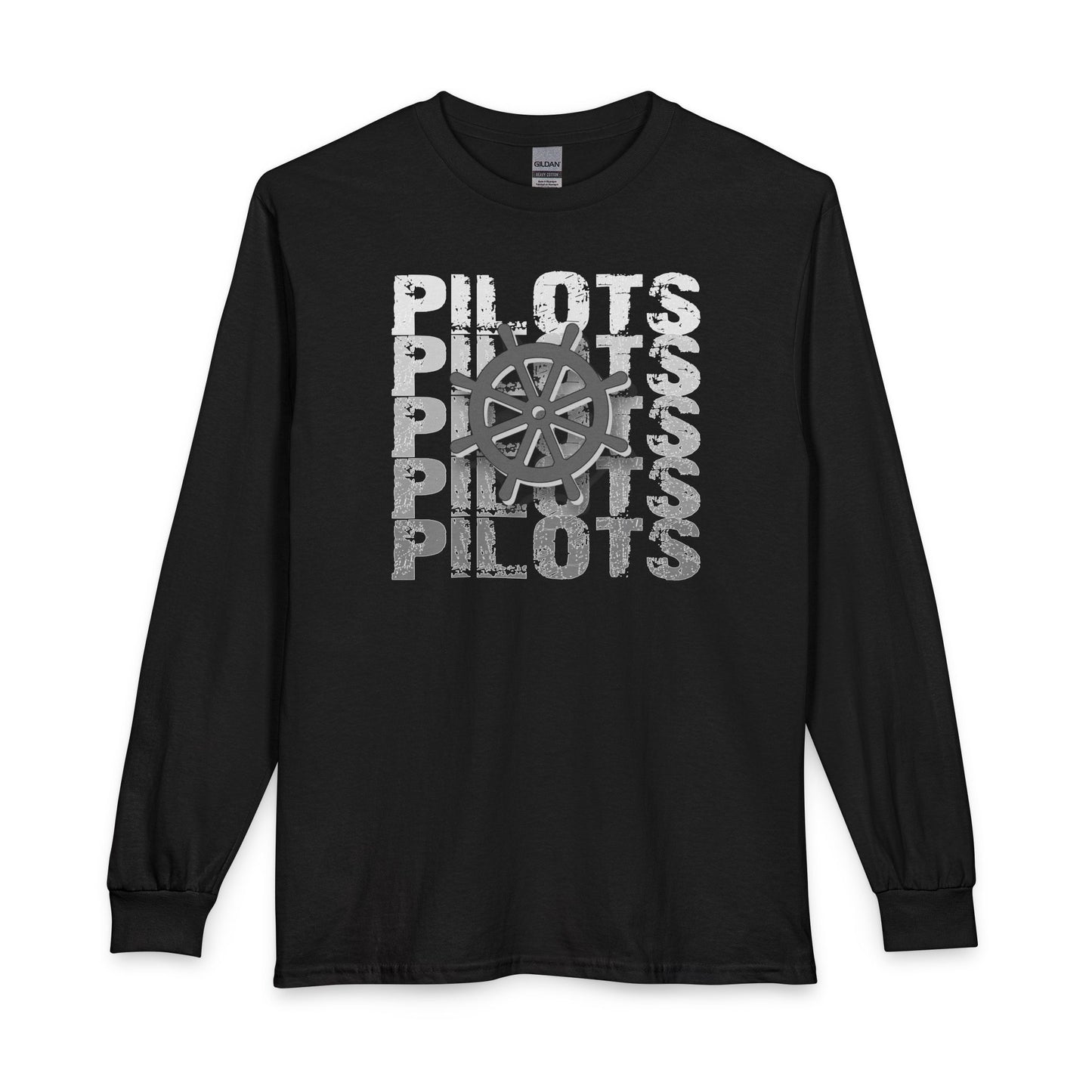 Pilots Stacked Wheel Long Sleeve T-Shirt