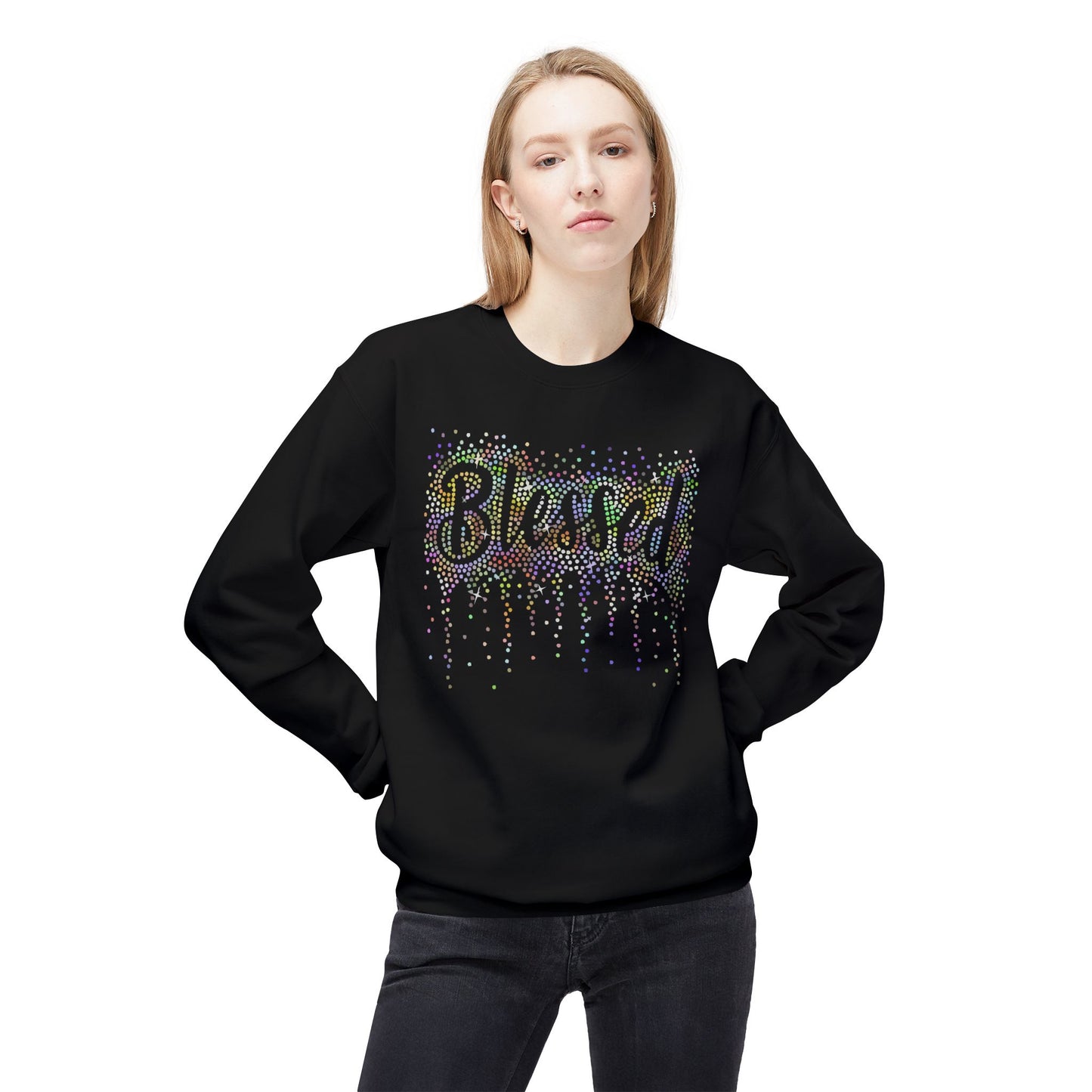 BLESSED - Holographic Rhinestones
