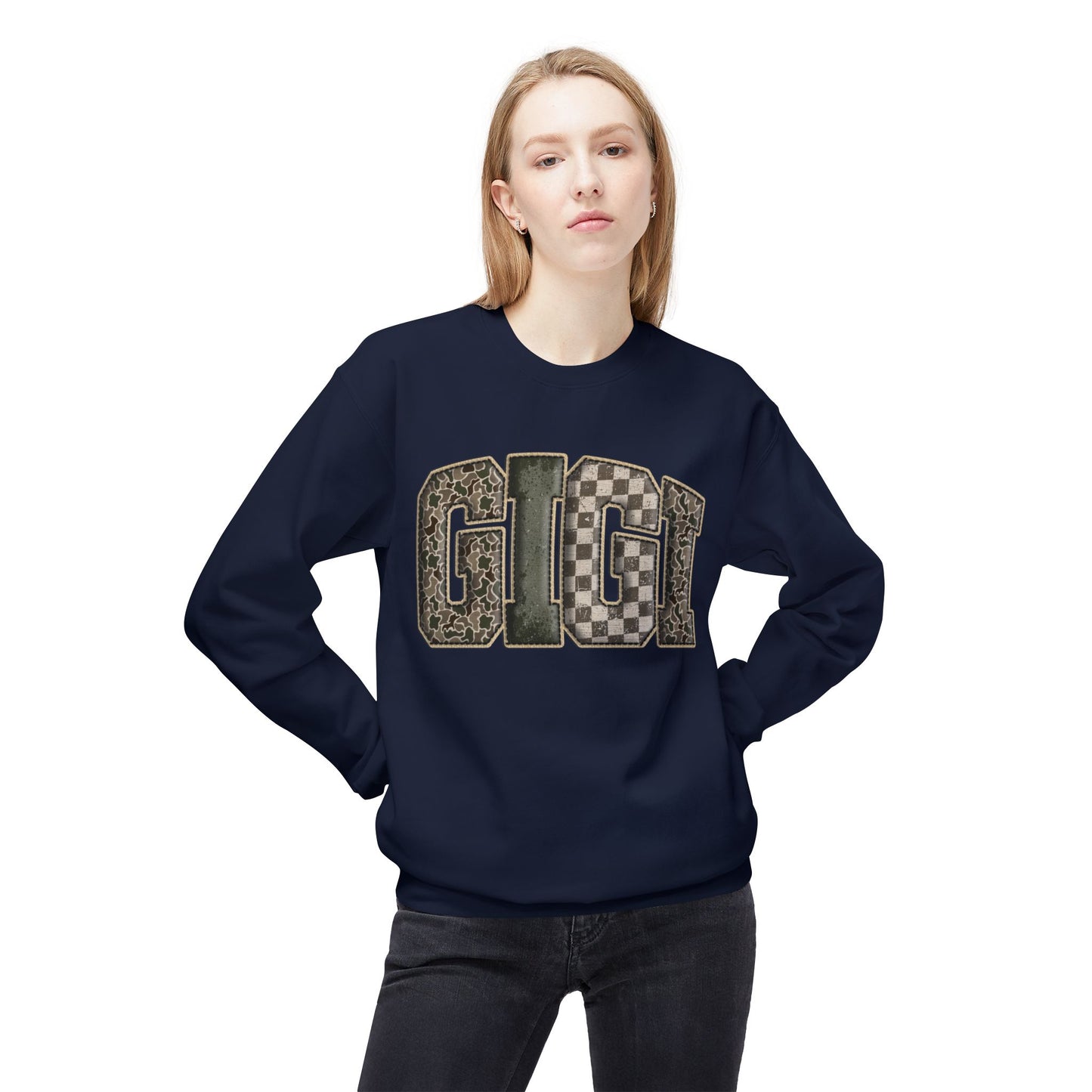 GIGI Camo Crewneck Sweatshirt