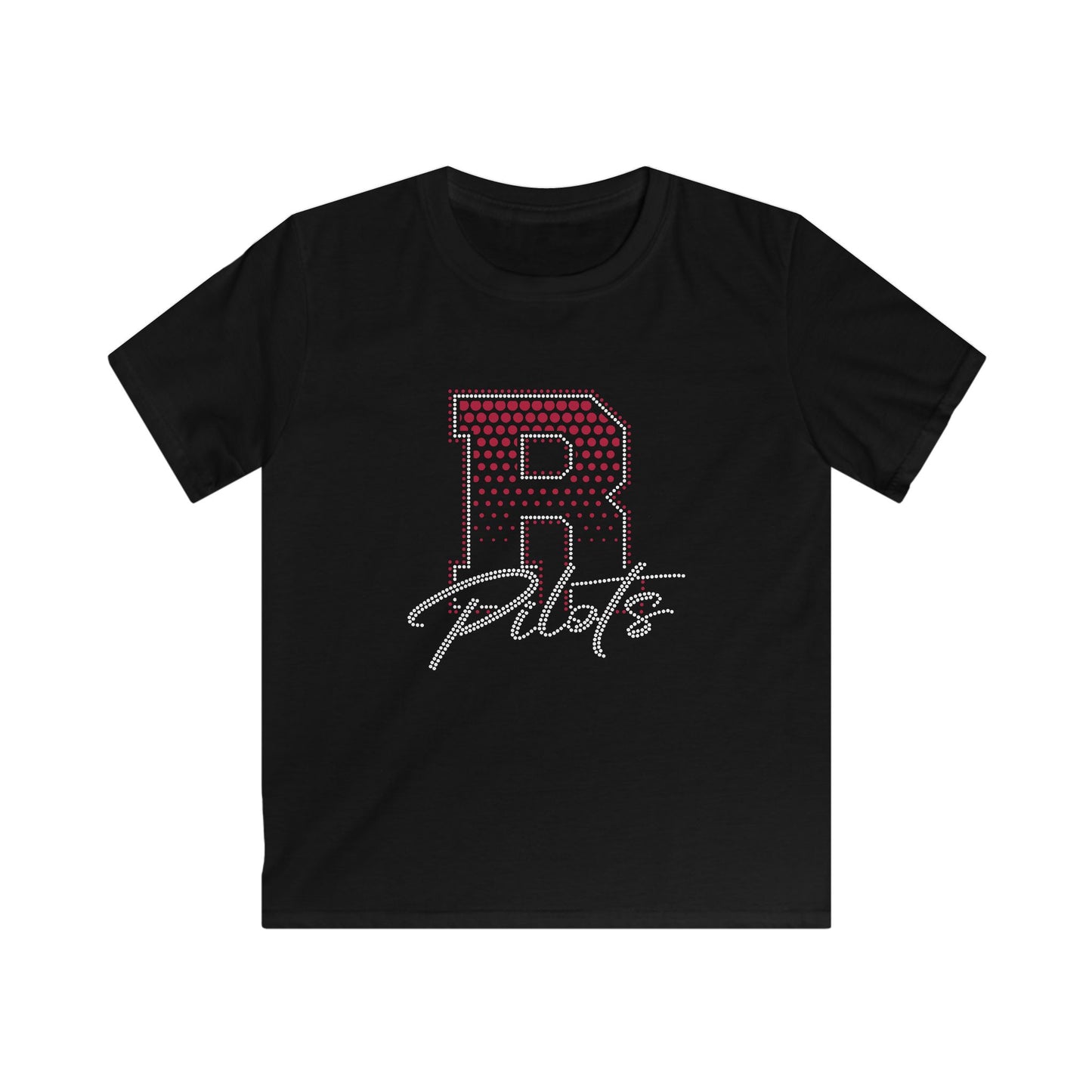 River Pilots Kids T‑Shirt — RHINESTONE R & GLITTER DESIGN!