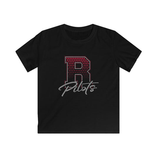 River Pilots Kids T‑Shirt — RHINESTONE R & GLITTER DESIGN!