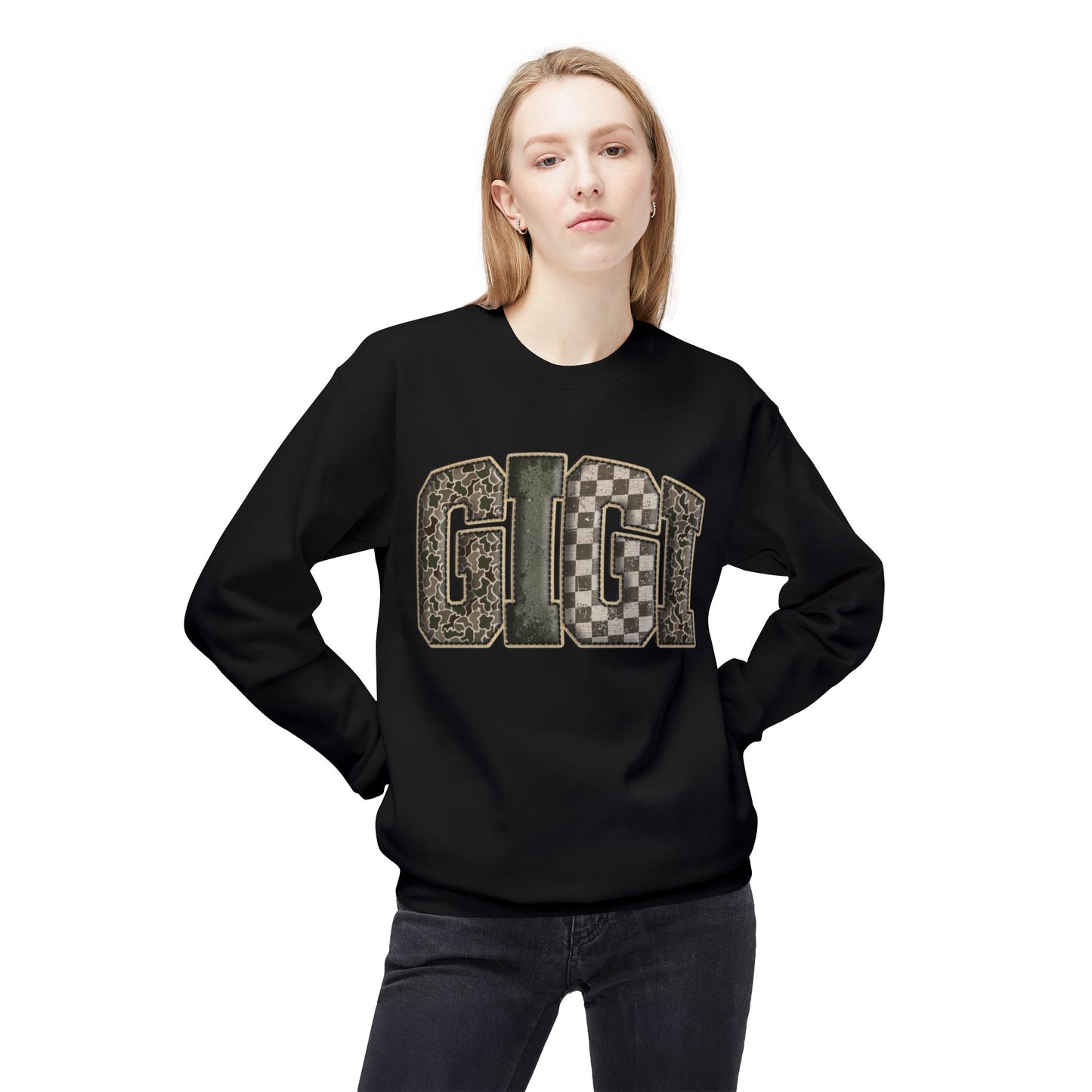 GIGI Camo Crewneck Sweatshirt