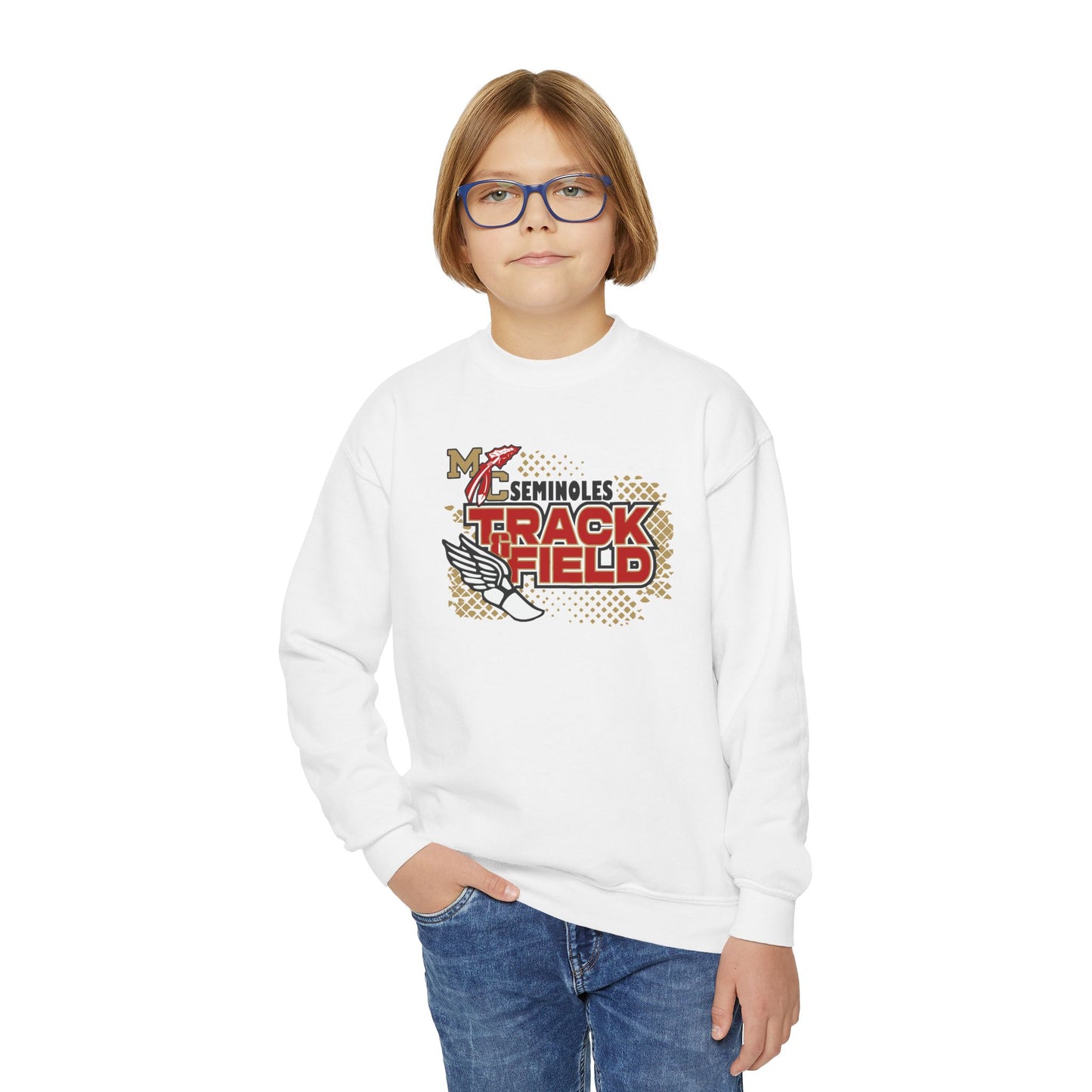 Seminoles Track & Field Youth Sweatshirt — White