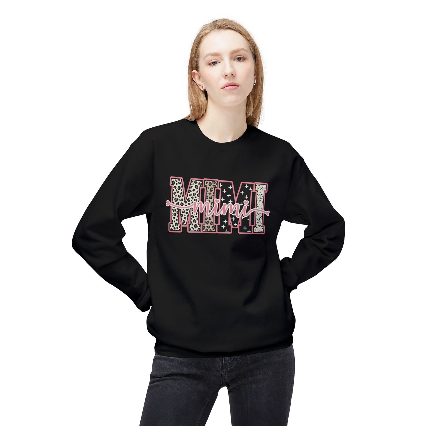 MIMI Leopard Floral Crewneck Sweatshirt