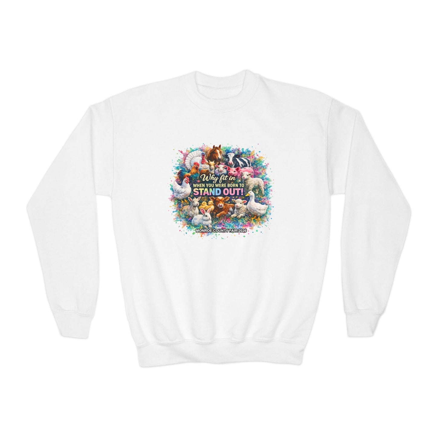 MONROE COUNTY FAIR 2026 - Youth Crewneck Sweatshirt