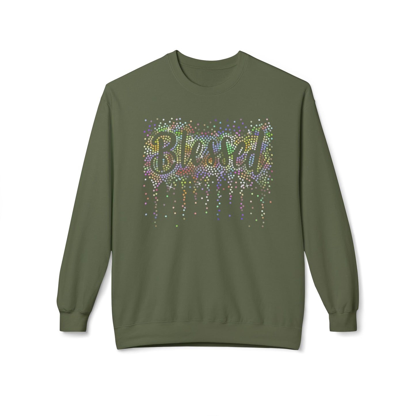 BLESSED - Holographic Rhinestones