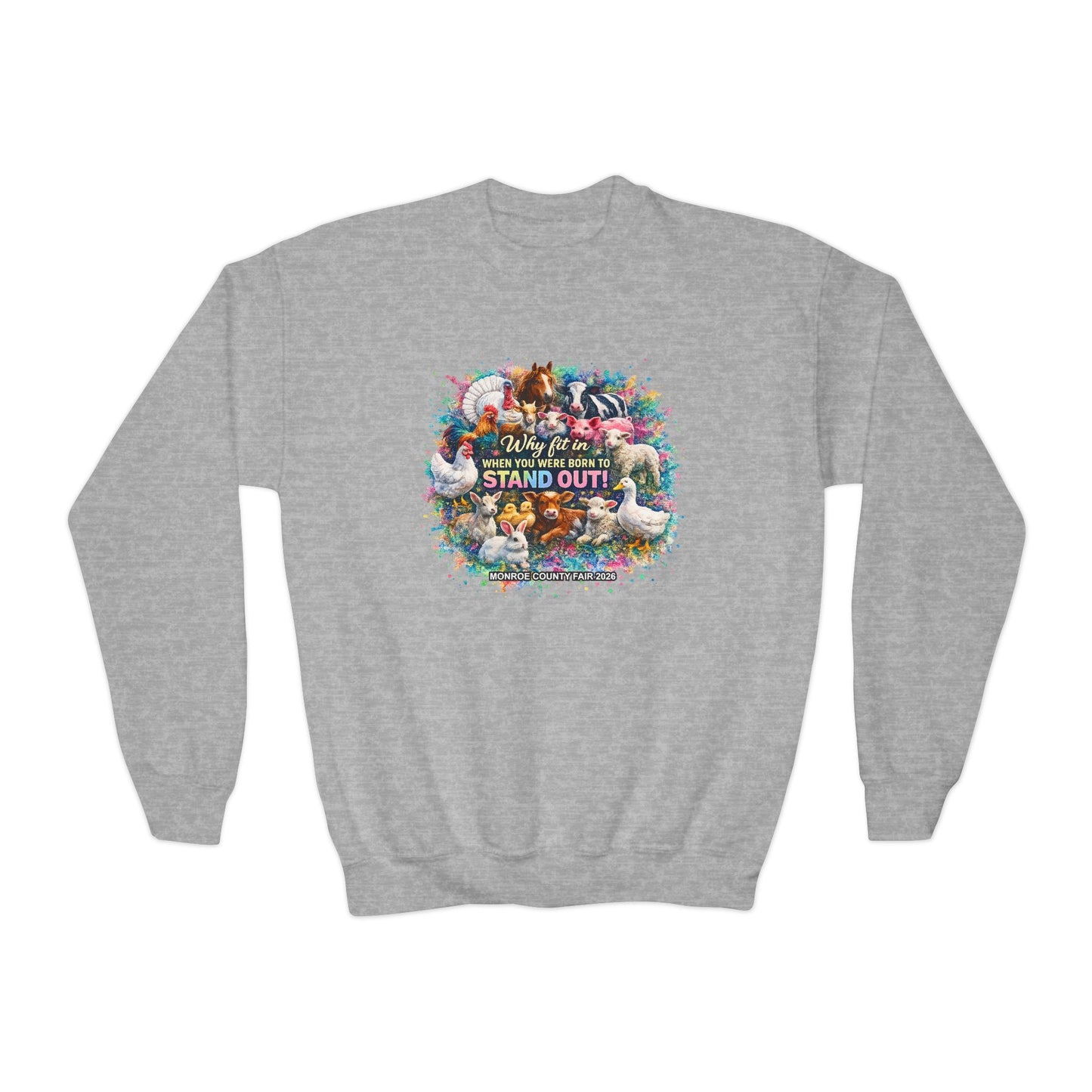 MONROE COUNTY FAIR 2026 - Youth Crewneck Sweatshirt