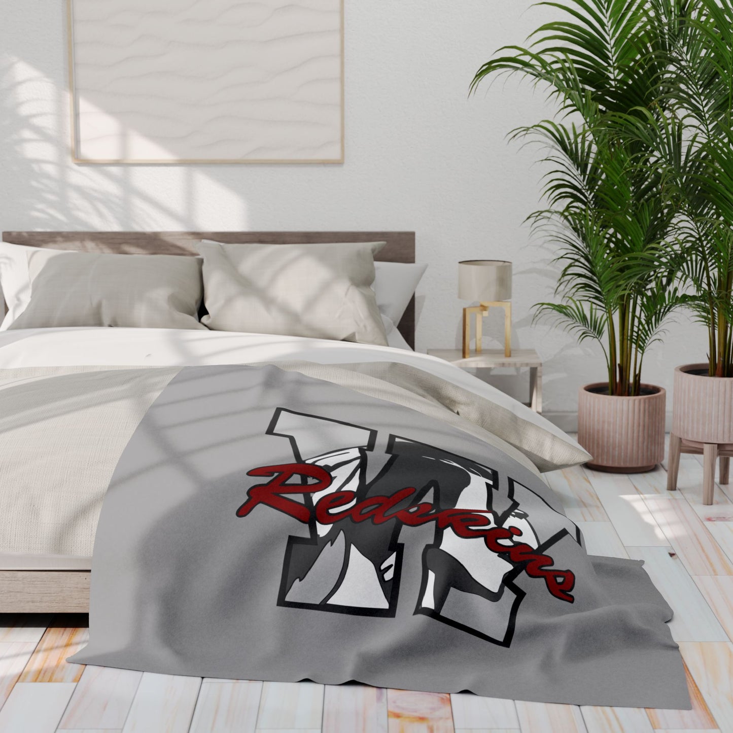 Woodsfield Redskins Letter  - Soft Fleece Blanket