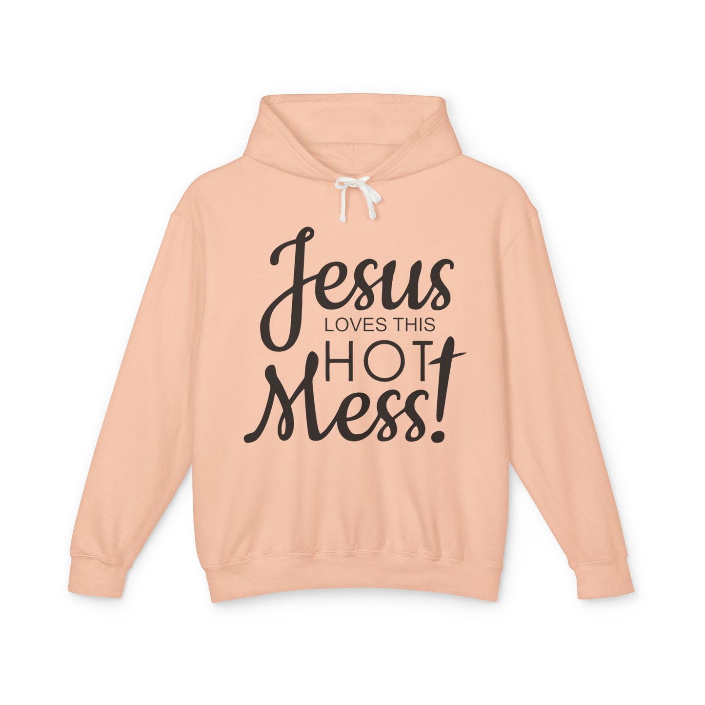 Jesus Loves This Hot Mess Hoodie — (Comfort Colors)