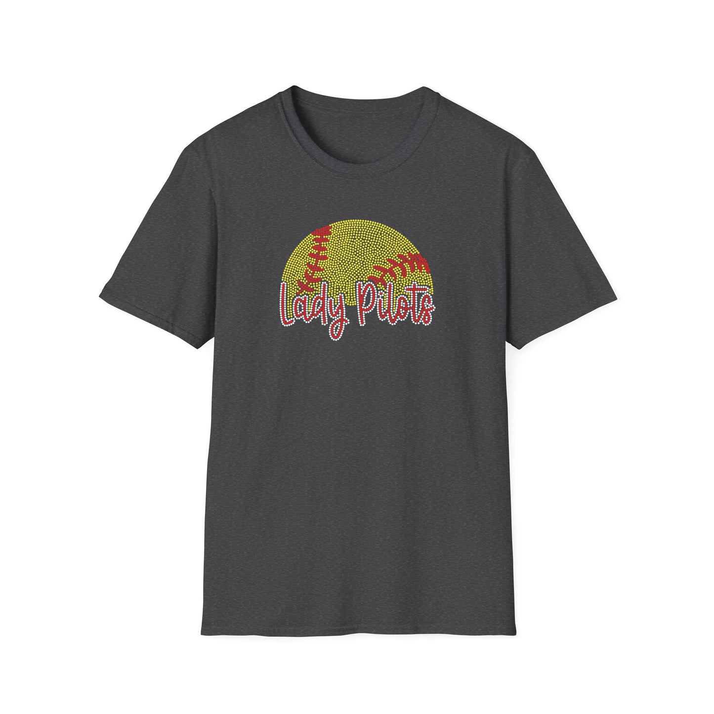 Lady Pilots Softball Unisex T-Shirt — Rhinestones
