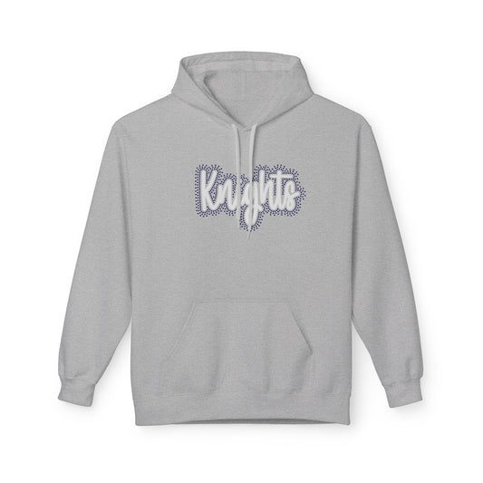 Knights Cursive Logo Hoodie — Rhinestone/Glitter Vinyl