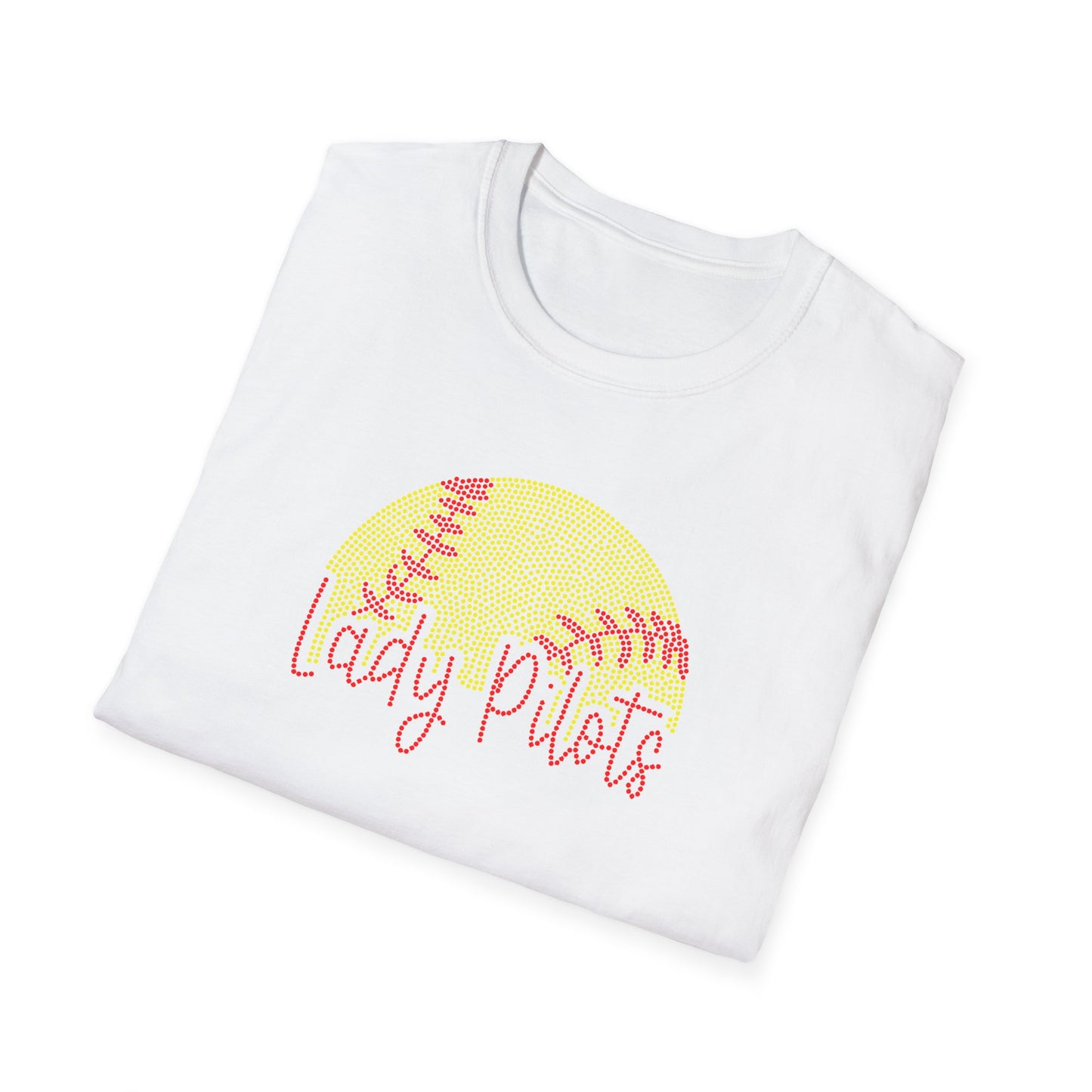 Lady Pilots Softball Unisex T-Shirt — Rhinestones
