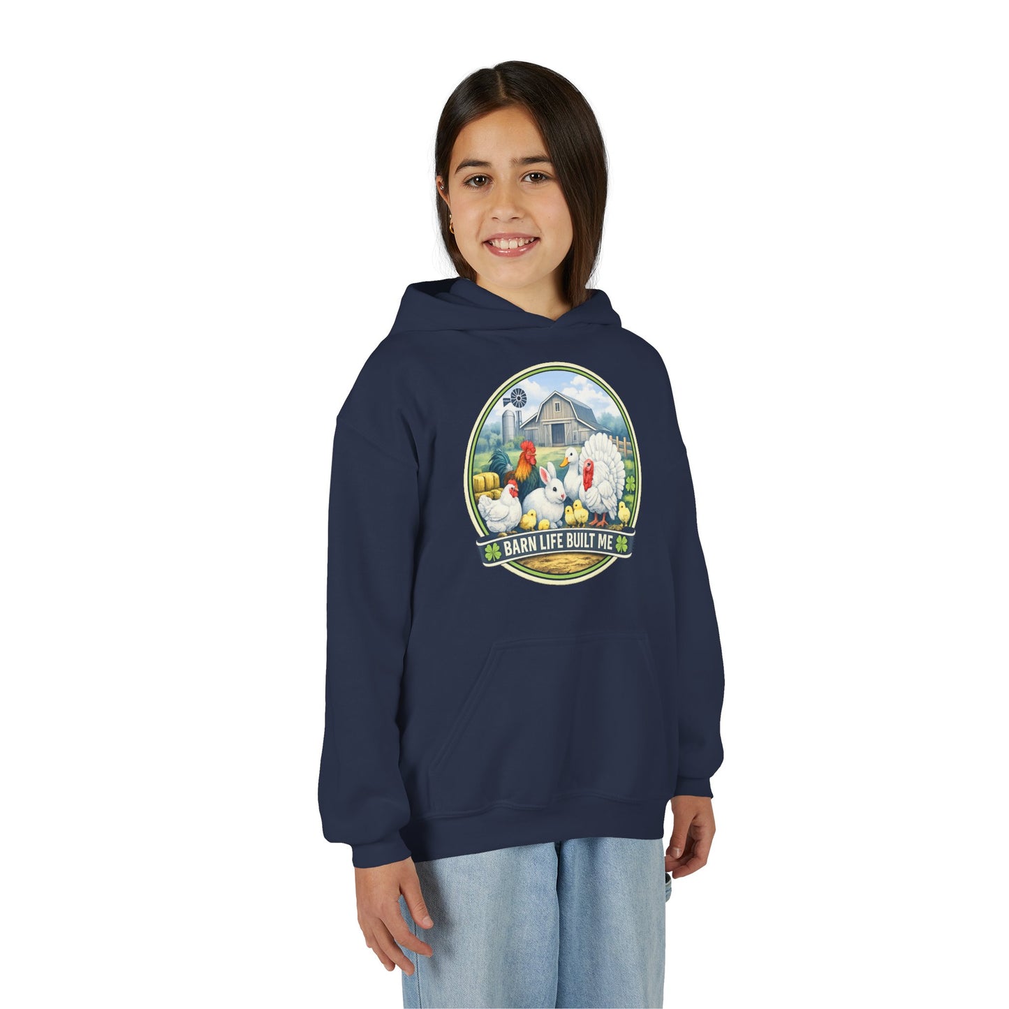 BARN LIFE BUILT ME - Small Animals - Youth Hoodie