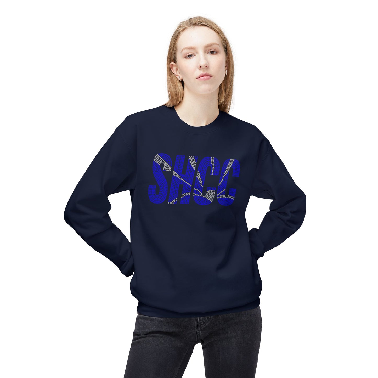 SHCC Logo - RHINESTONE - Crewneck Sweatshirt