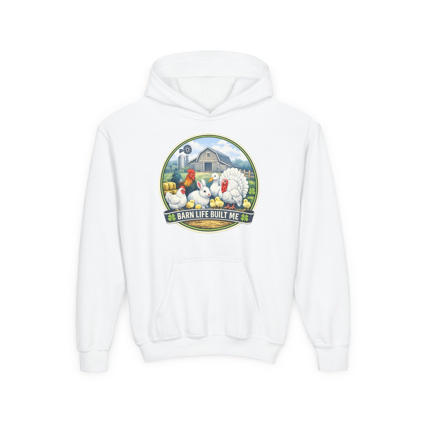 BARN LIFE BUILT ME - Small Animals - Youth Hoodie