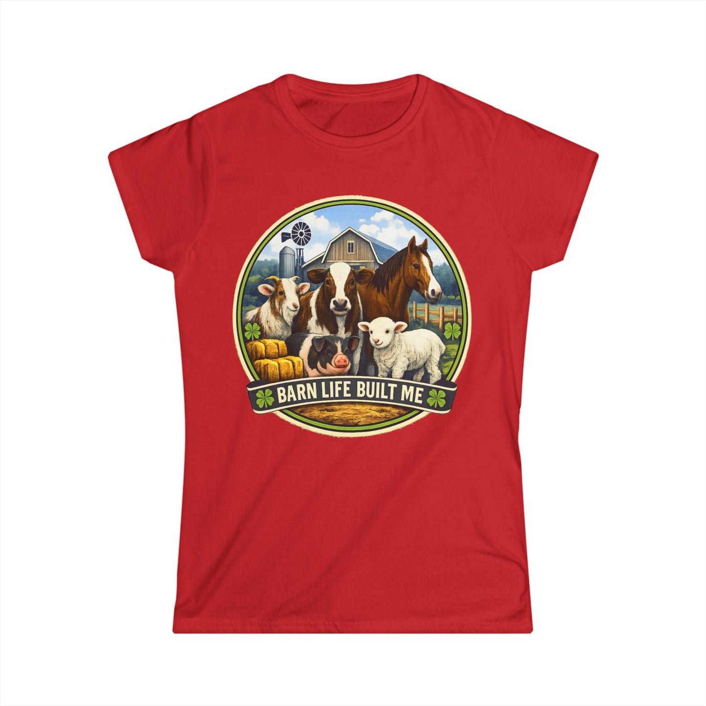 BARN LIFE BUILT ME- Large Animals - Women's T-Shirt