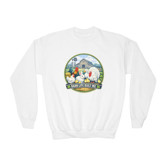 BARN LIFE BUILT ME - Small Animals - Youth Crewneck Sweatshirt